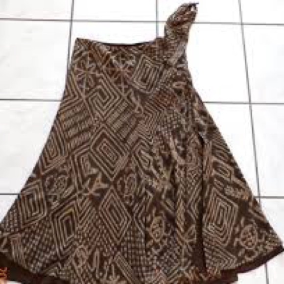 NWT,Lauren Ralph Lauren,Split-Front Patterned Skirt, Completely Lined,Size 10 - Picture 7 of 9